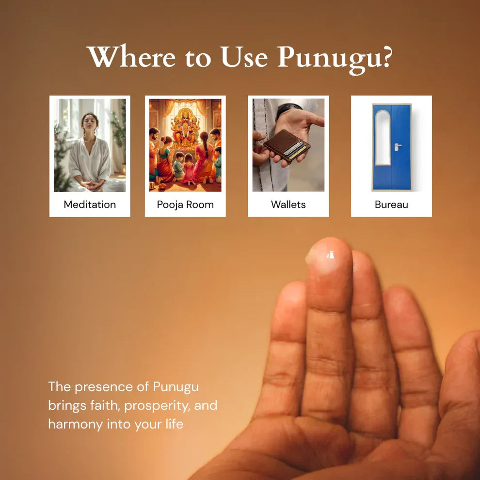 Where to Use Punugu – Meditation, Pooja Room, Wallets, Bureau